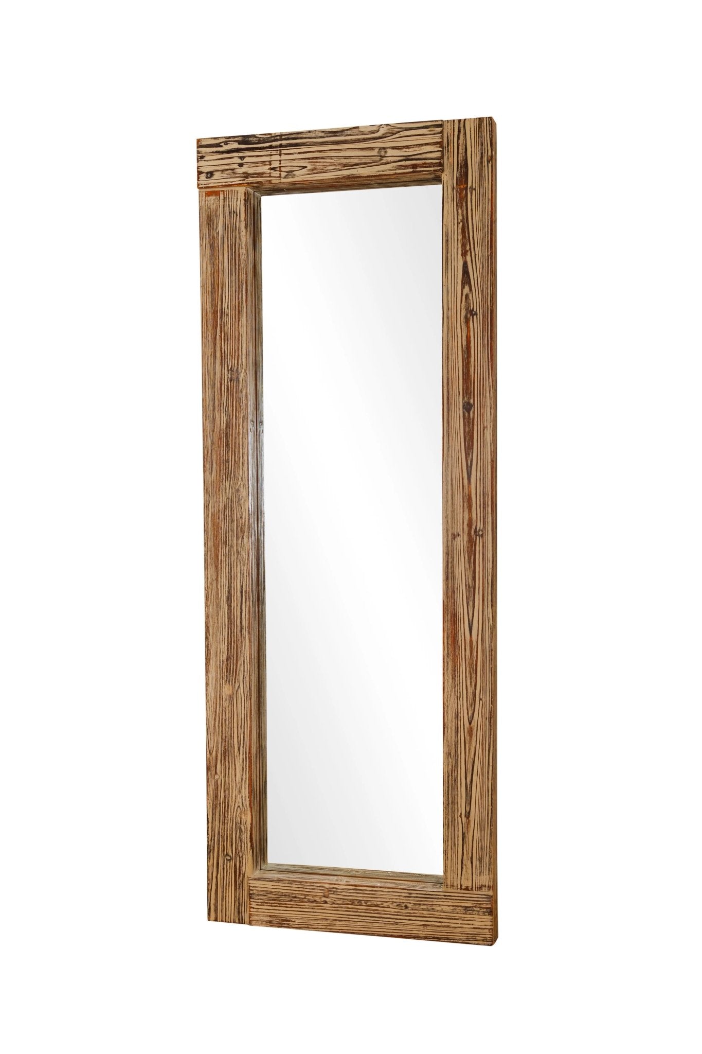 Full - Length Floor Mirror Weathered Wood Finish - Mirror Shop