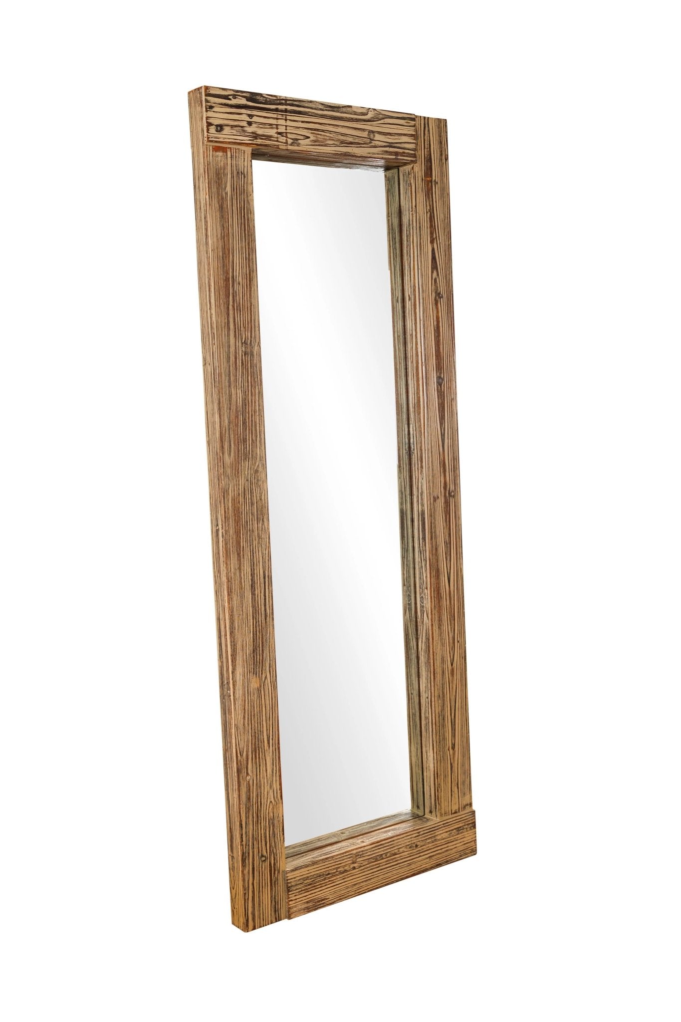Full - Length Floor Mirror Weathered Wood Finish - Mirror Shop