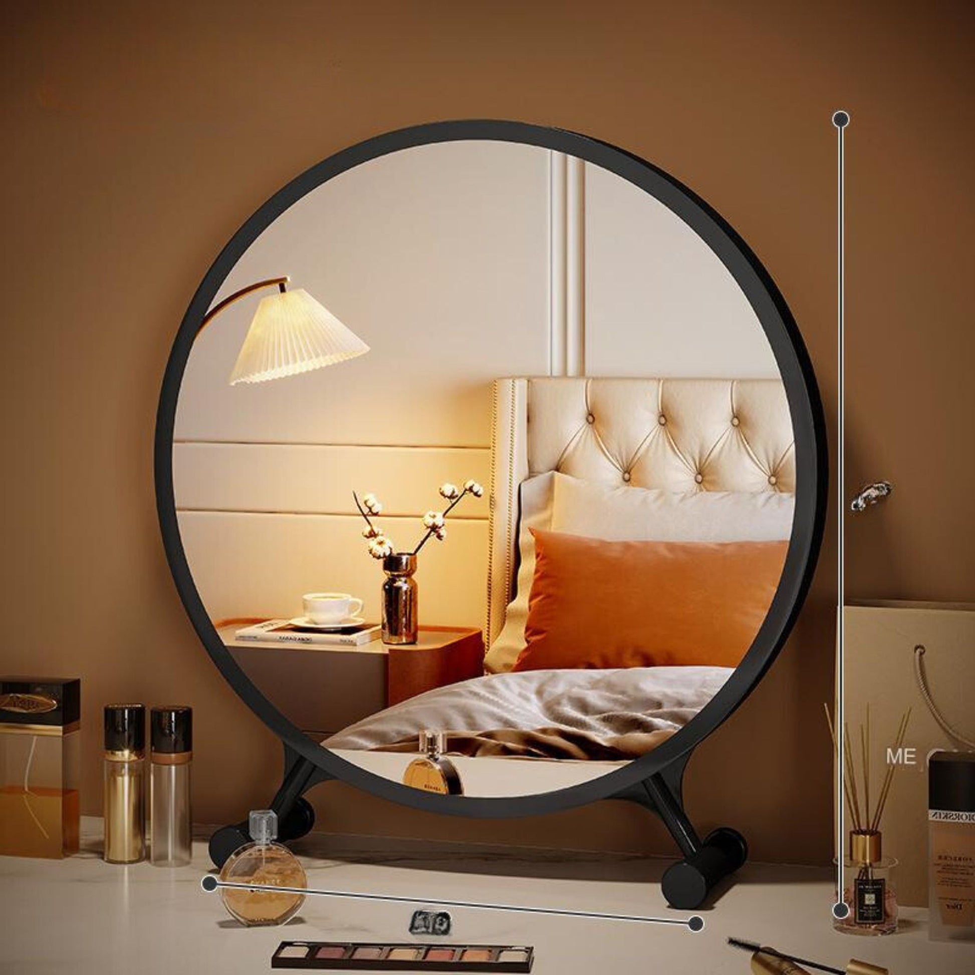 Round Makeup Mirror Black - Mirror Shop