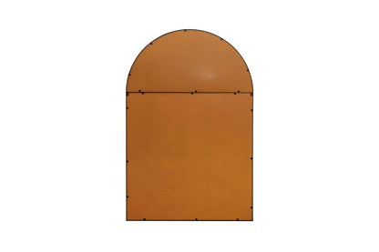 Semi Oval Arched Window Mirror Black Frame - Mirror Shop
