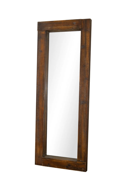 Tall Wooden Mirror Rustic Industrial Design - Mirror Shop