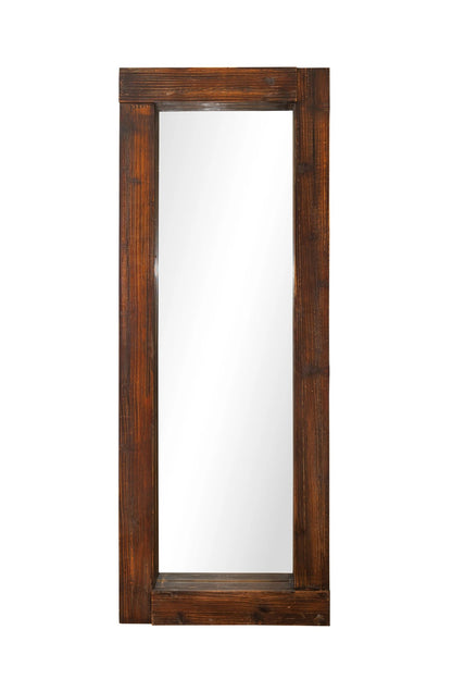 Tall Wooden Mirror Rustic Industrial Design - Mirror Shop